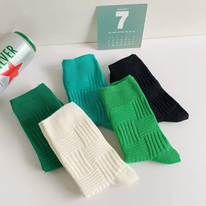 1 Paire de Chaussettes Vertes pour Hommes et Femmes