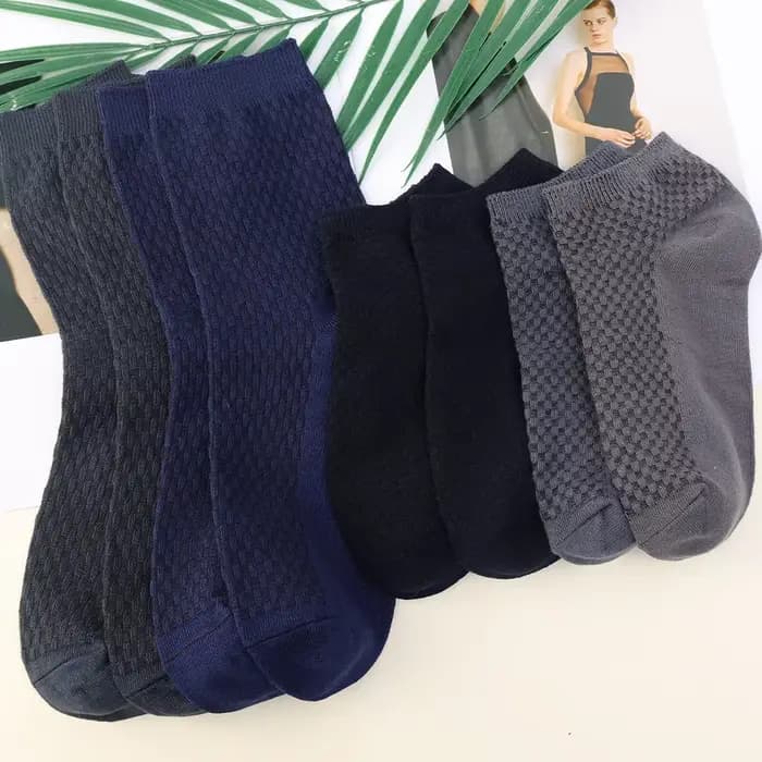 Chaussettes respirantes en Fiber de bambou pour hommes