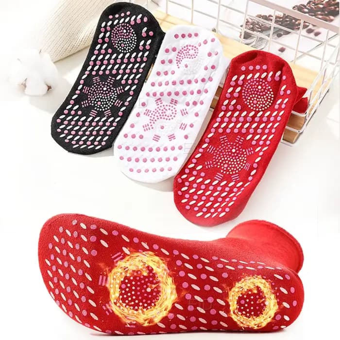 Chaussettes magnétiques auto-chauffantes pour femmes et hommes, unisexe, thérapie magnétique à la Tourmaline, chaussettes de Massage chaudes pour l'hiver