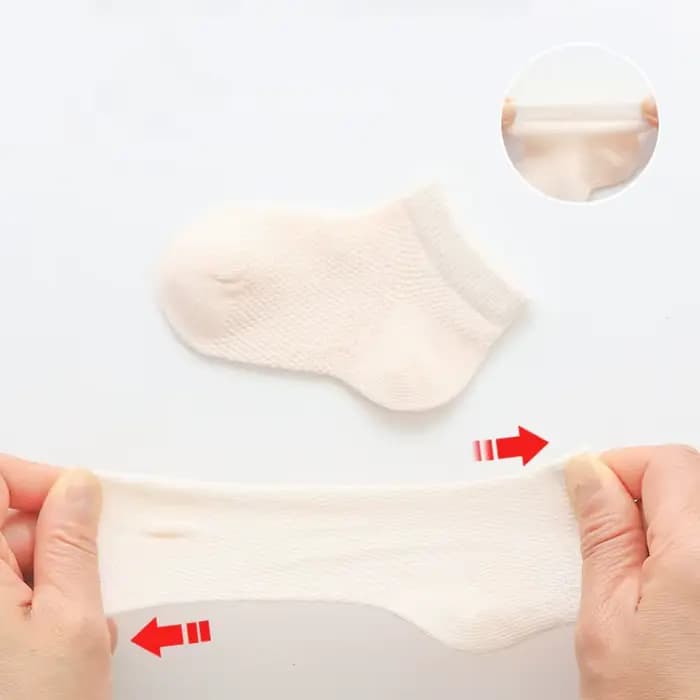 5 paires/ensemble chaussettes en maille blanche pour bébé Simple respirant doux coton infantile chaussette courte été