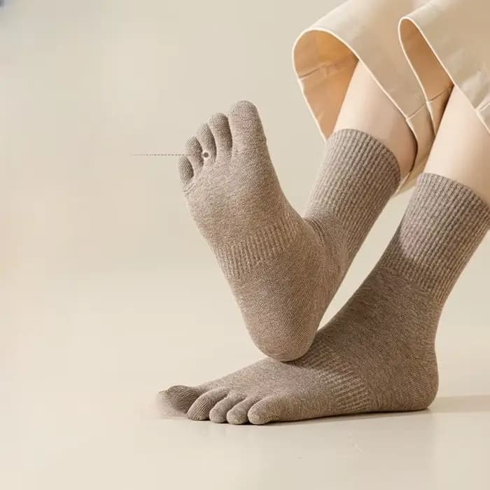 6 paires de chaussettes polyvalentes à cinq doigts pour femmes