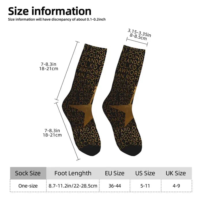 Hamiltons les chaussettes musicales automne bas drôle Couple