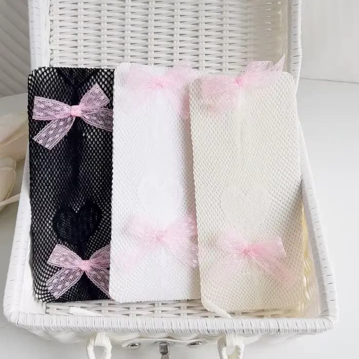 Collants en velours rose avec nœud brodé de perles
