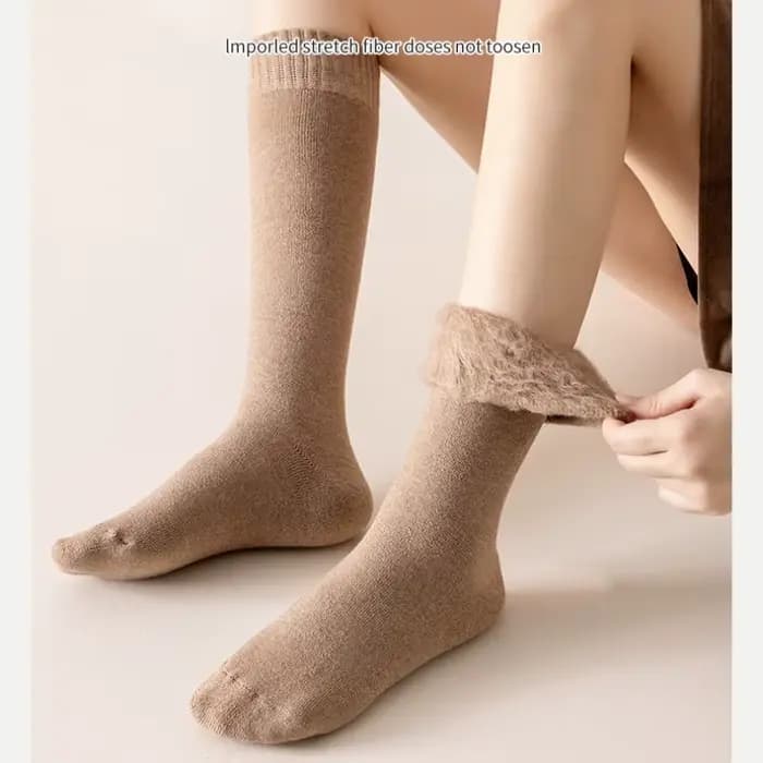 Chaussettes chaudes en laine pour femmes et filles