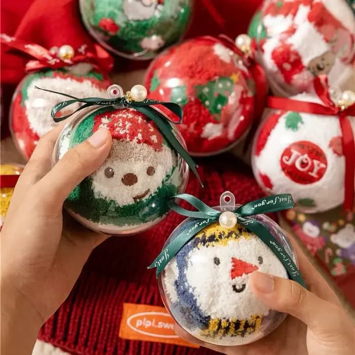 Chaussettes chaudes épaissies – Emballage cadeau Chaussette de Noël