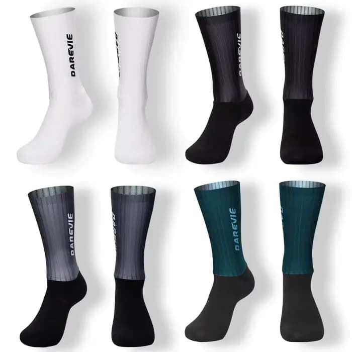 Aero Pro DAREVIE Speed Sports chaussettes de cyclisme chaussette haute pour hommes anti-dérapant respirant athlétique contrôle de l'humidité