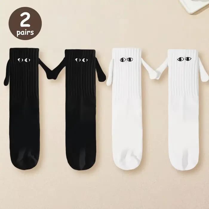 2/4/6/10 paires de chaussettes magnétiques avec mains dessinées