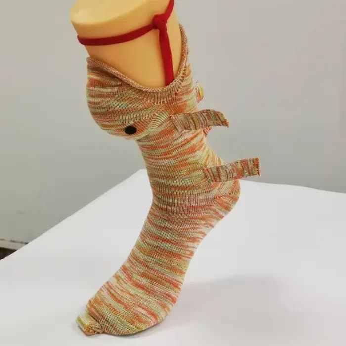 Chaussettes pour femmes créatives mi Tube Animal chaussette drôle dessin animé tricot Crocodile
