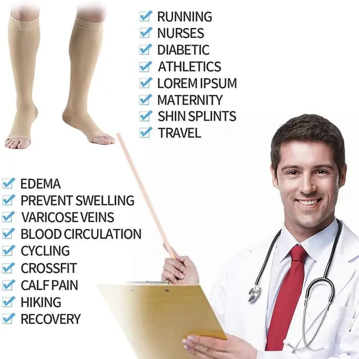 Chaussettes de Compression S-XXL médicales pour prévenir les varices