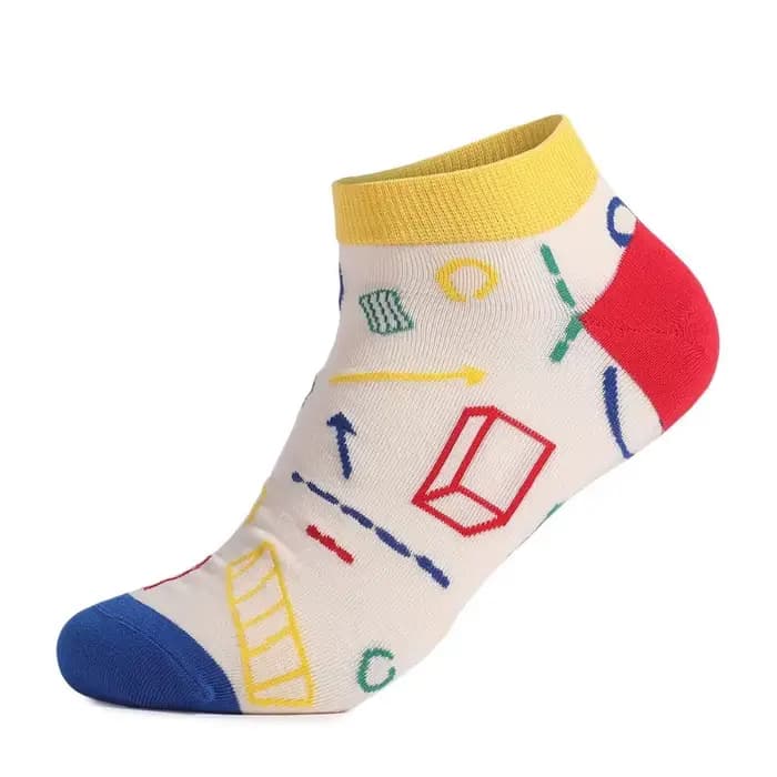 Grande taille décontracté à la mode coupe basse chaussettes drôle