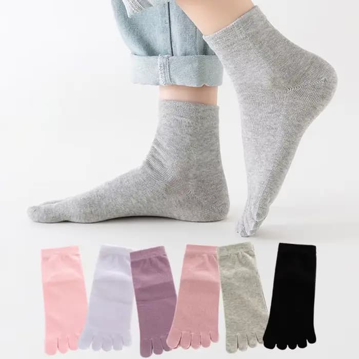 Chaussettes à cinq doigts pour femmes, en pur coton, à cinq orteils, absorbant la sueur, Tube central, à bout fendu, chaudes pour l'hiver