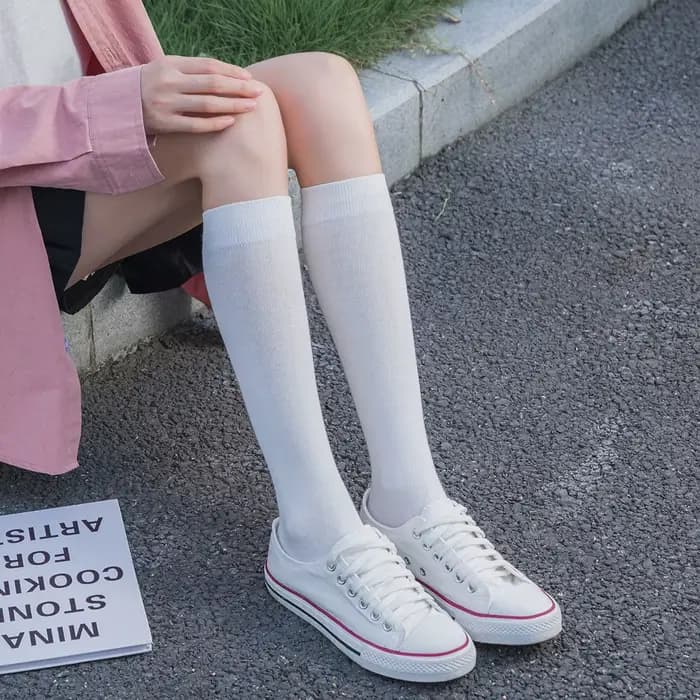 2 paires de chaussettes hautes pour femmes et filles