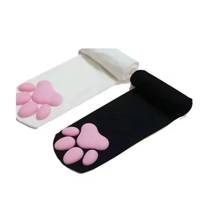 PESENAR Chaussettes 3D à motif de patte de chat au-dessus du genou