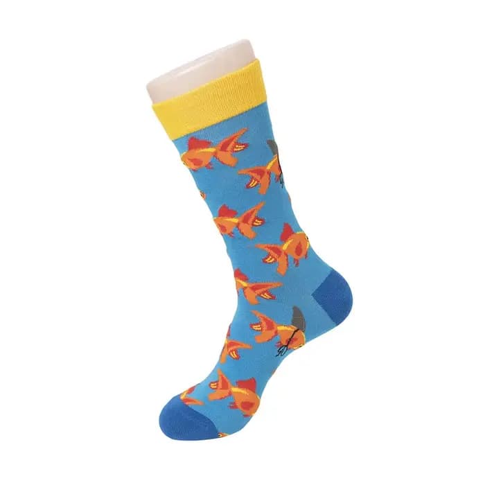 Heureux chaussettes drôles hommes dessin animé chien poisson zèbre éléphant motif personnalité Cool équipage