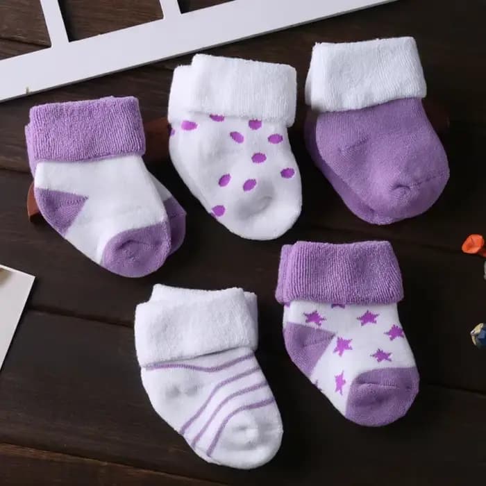 Chaussettes unisexes coordonnantes en coton pour bébé garçon et fille