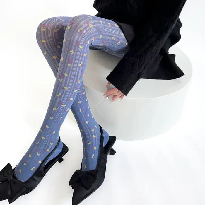 Collants imprimés floraux pour femmes