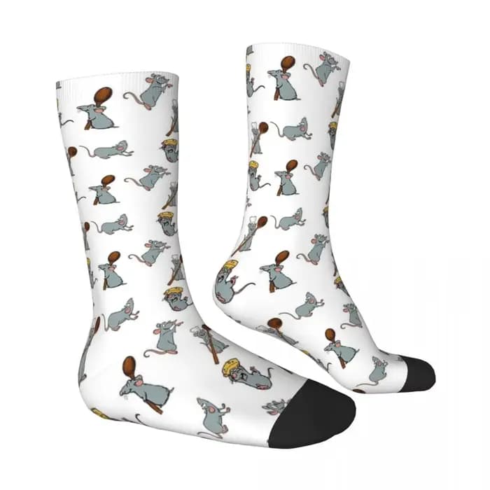 Remy Ratatouille Pack chaussettes automne Rat animaux bas drôle femmes hommes respirant