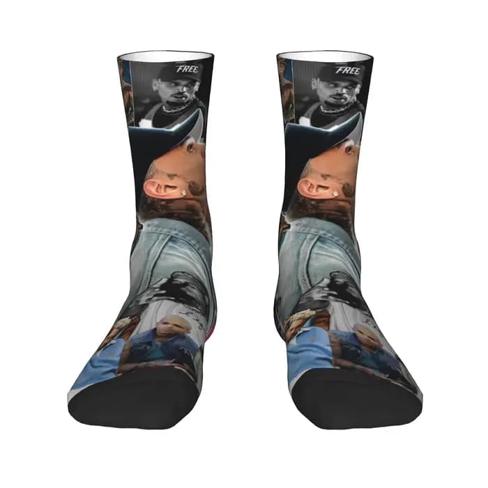 Chris Brown Breezy Bowl XX Tour 2025 chaussettes Merch pour hommes femmes