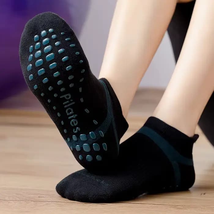 Chaussettes de Yoga antidérapantes pour femmes et hommes, en Silicone, pour gymnastique, Fitness, danse, sport, unisexes, en coton, respirantes, Pilates