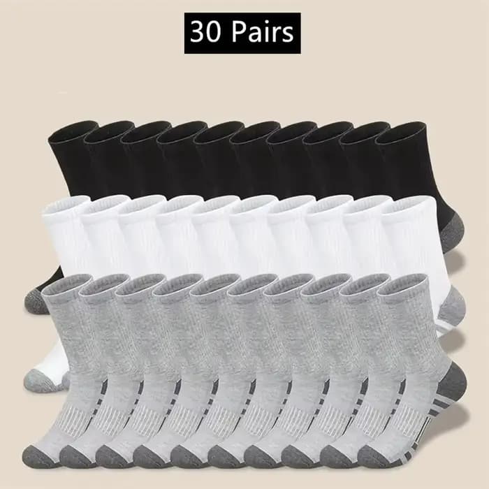 10/20/30 paires de chaussettes de travail pour hommes de haute qualité unisexe respirant basket-ball antidérapant