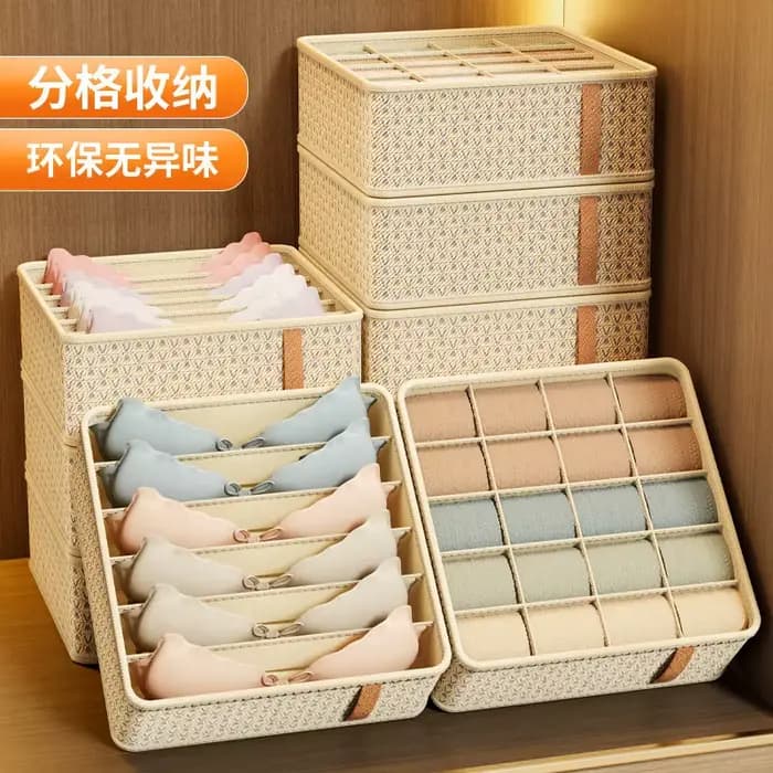 Boîte de rangement pliable et empilable pour sous-vêtements et chaussettes, avec compartiments 3D, 6/7/20 compartiments, un article, un compartiment, rangement classifié