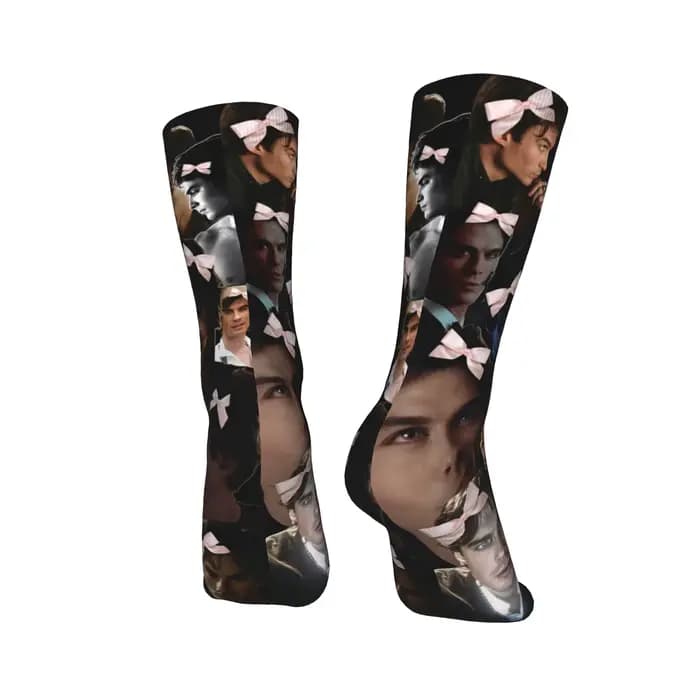 The Vampire Diaries Damon Salvatore chaussettes bas gothiques unisexe