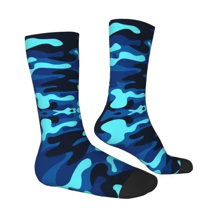 DulCamSolomon-Chaussettes camouflage militaire bleu marine pour hommes et femmes