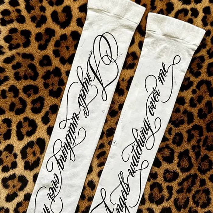 Chaussettes hautes pour filles Emo