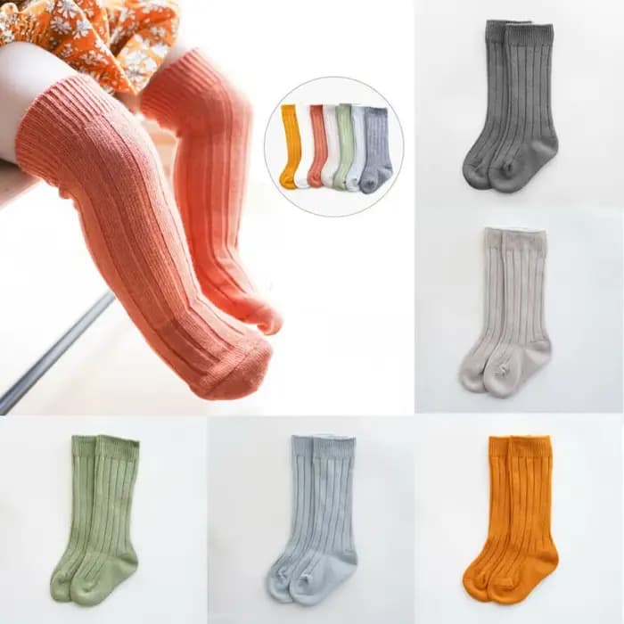 Chaussettes Hautes en Coton pour Bébé Garçon et Fille de 0 à 5 Ans