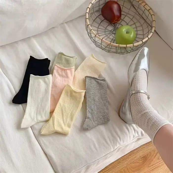 Chaussettes pour femmes mince été nouvelle couleur bonbon évider