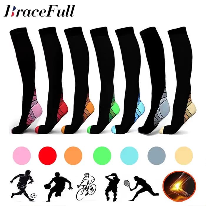 Nouvelles chaussettes de Compression graduées Crossfit entraînement course récupération cyclisme voyage
