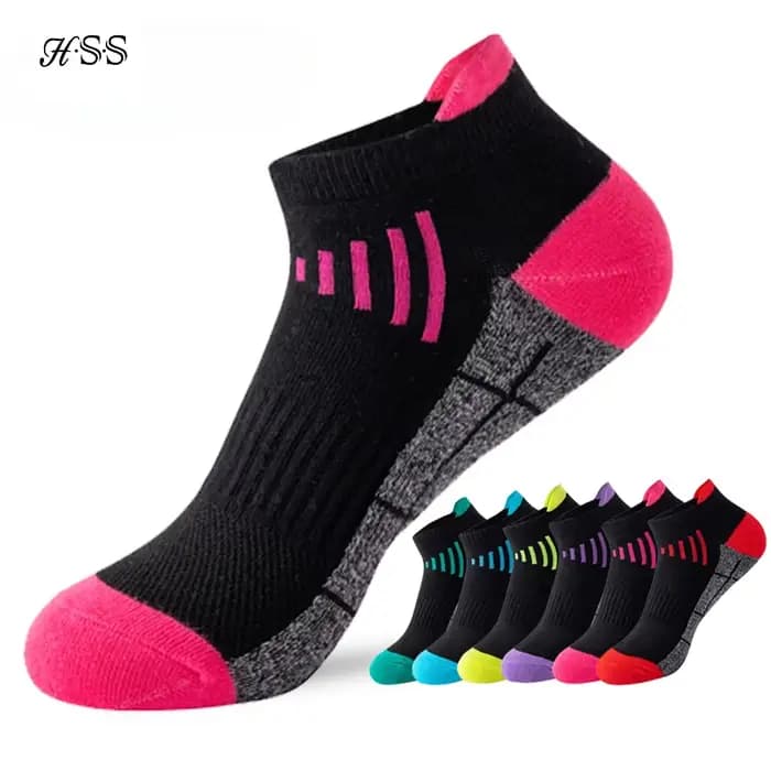 HSS 3 paires coton biologique femmes chaussettes cheville respirant course sport chaussette noir décontracté athlétique été mince hommes court Sokke