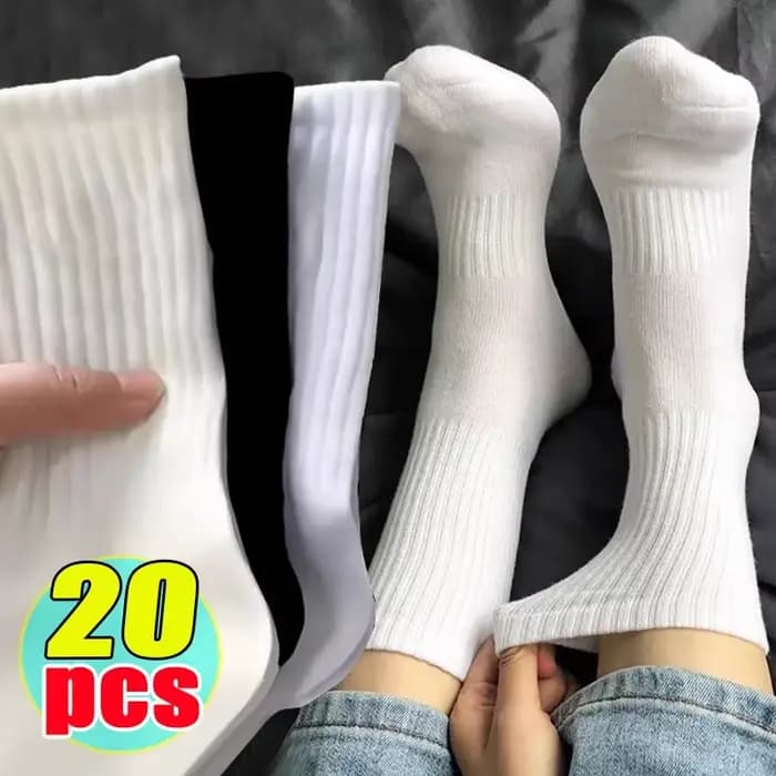 10/20 paires de chaussettes mi-mollet pour hommes et femmes, douces, confortables, respirantes, absorbant la transpiration, pour le sport, décontractées, à la mode, pour tous les jours, nouvelle colle
