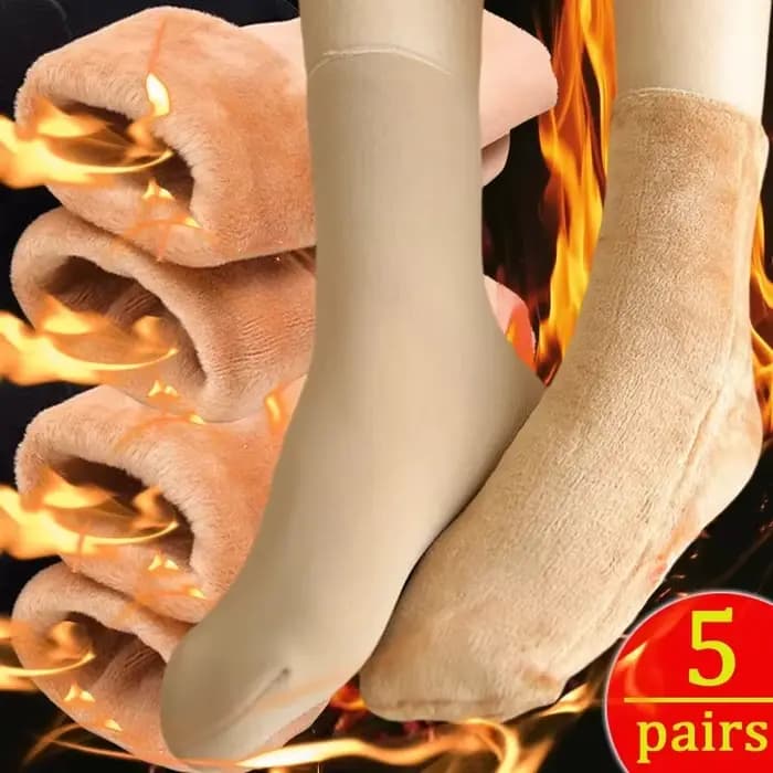 1-5 paires de chaussettes de neige en cachemire d'hiver pour femmes