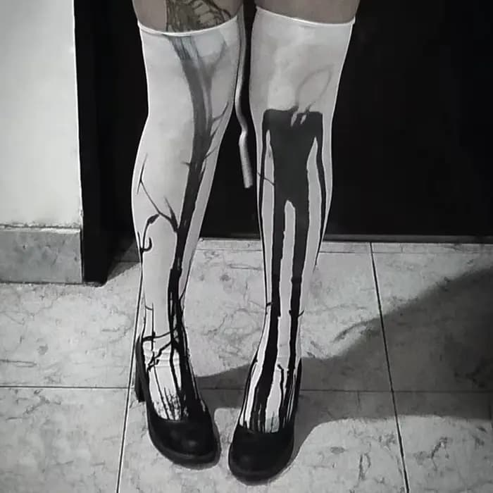 Chaussettes longues Y2k blanches sexy