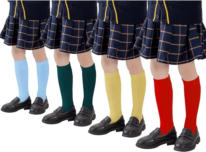 Chaussettes hautes en coton sans couture pour enfants