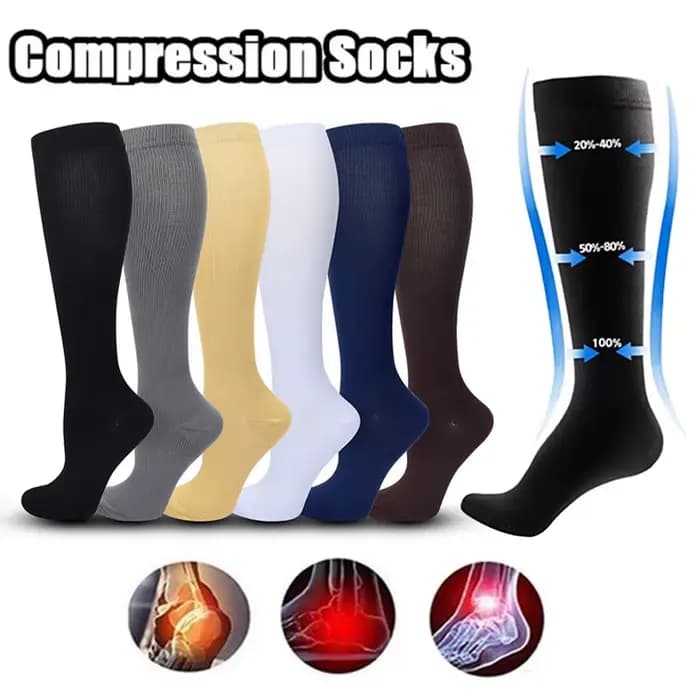 1 paire de chaussettes de Compression pour femmes et hommes