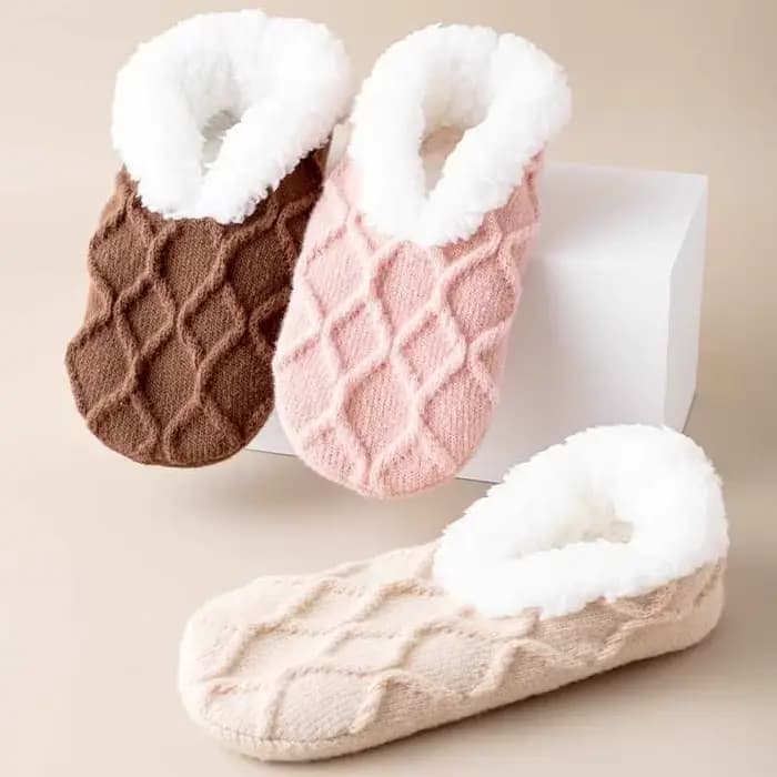 1 paire automne hiver maison réchauffement femmes chaussettes corail polaire tapis