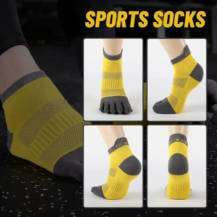 Chaussettes de Sport courtes à cinq doigts pour hommes