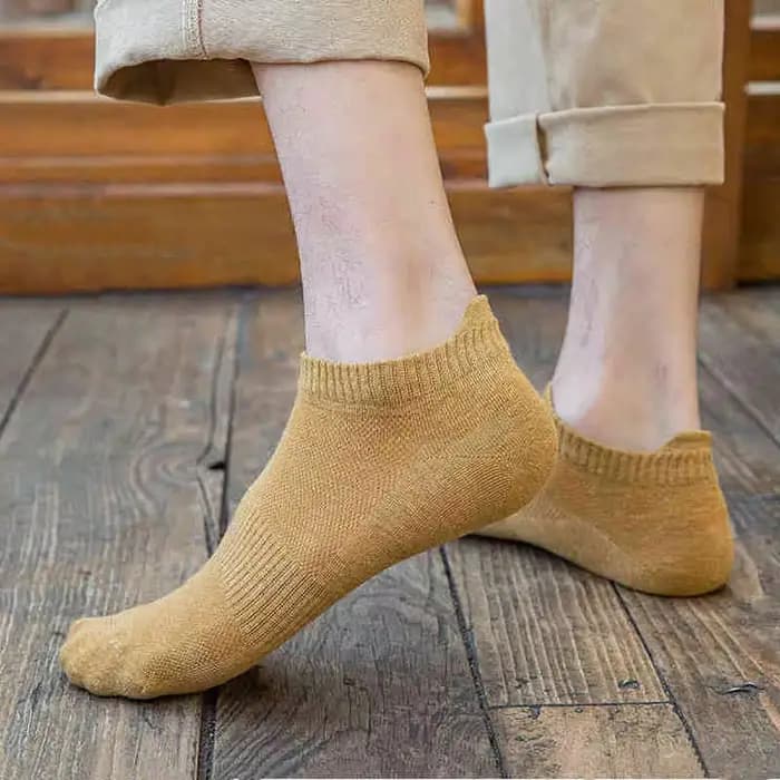 Chaussettes courtes respirantes en coton fin pour hommes