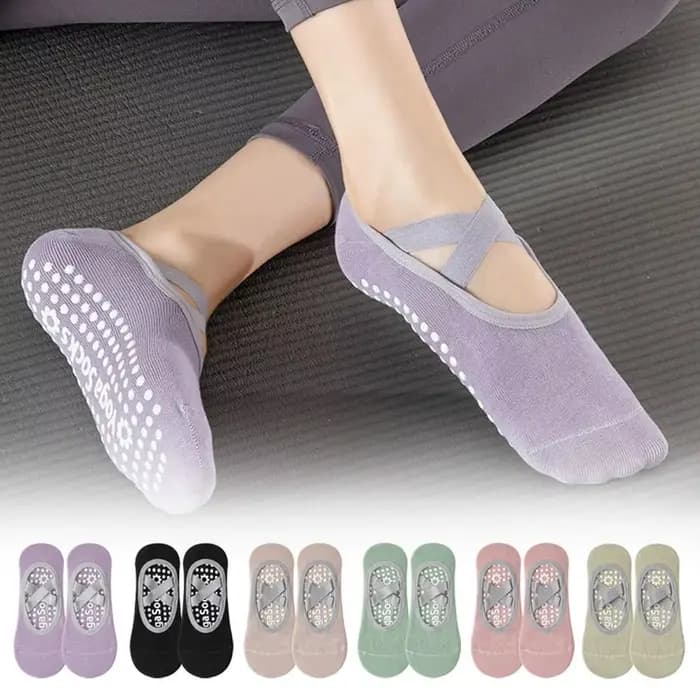 Chaussettes de yoga antidérapantes pour femmes – Chaussettes respirantes dos nu pour ballet, pilates, barre et danse, chaussettes de sport antidérapantes