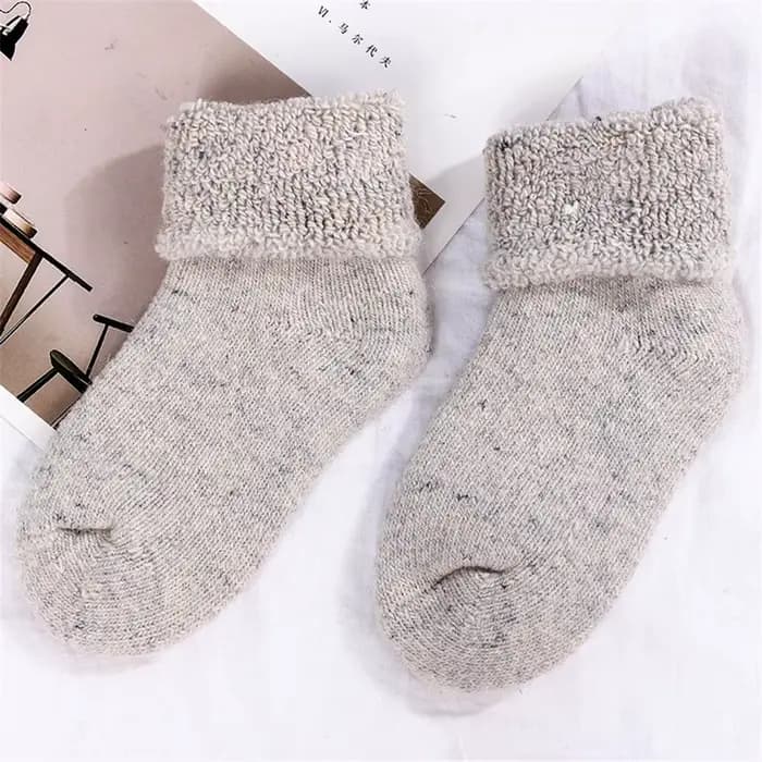 Chaussettes thermiques en laine véritable pour enfants