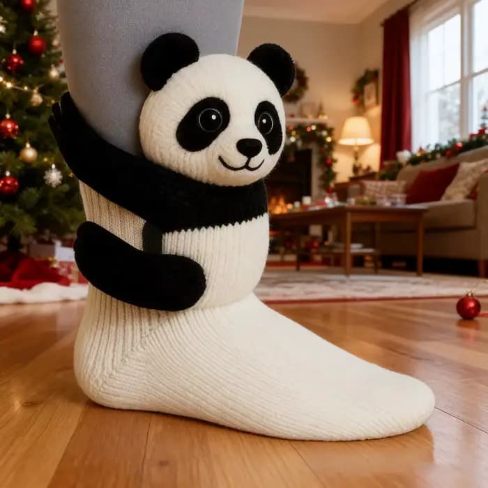 Chaussettes animaux tricotées 3D