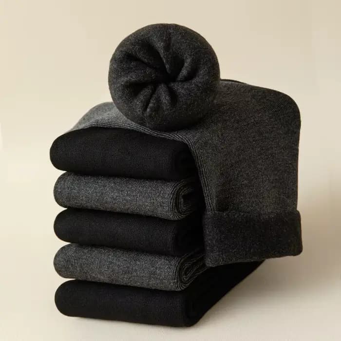 5 paires de chaussettes de randonnée épaisses et chaudes pour hommes pour temps froid