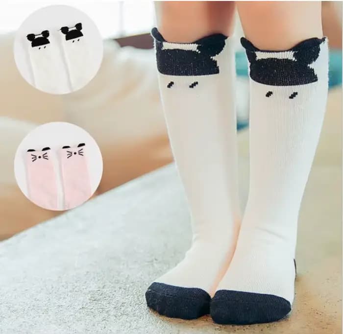 Chaussettes mignonnes en coton pour enfants de 0 à 6 ans