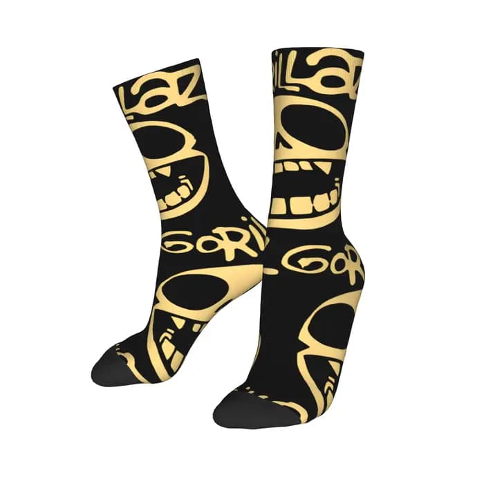 Gorillaz chaussettes automne groupe de Rock bas drôle Couple haute qualité chaussettes motif Skateboard anti-dérapant chaussettes