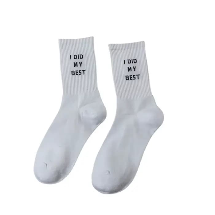 Femmes coton chaussettes nouvelle vente chaude lettre Jacquard série sport de rue Hip Hop personnalisé mode dames
