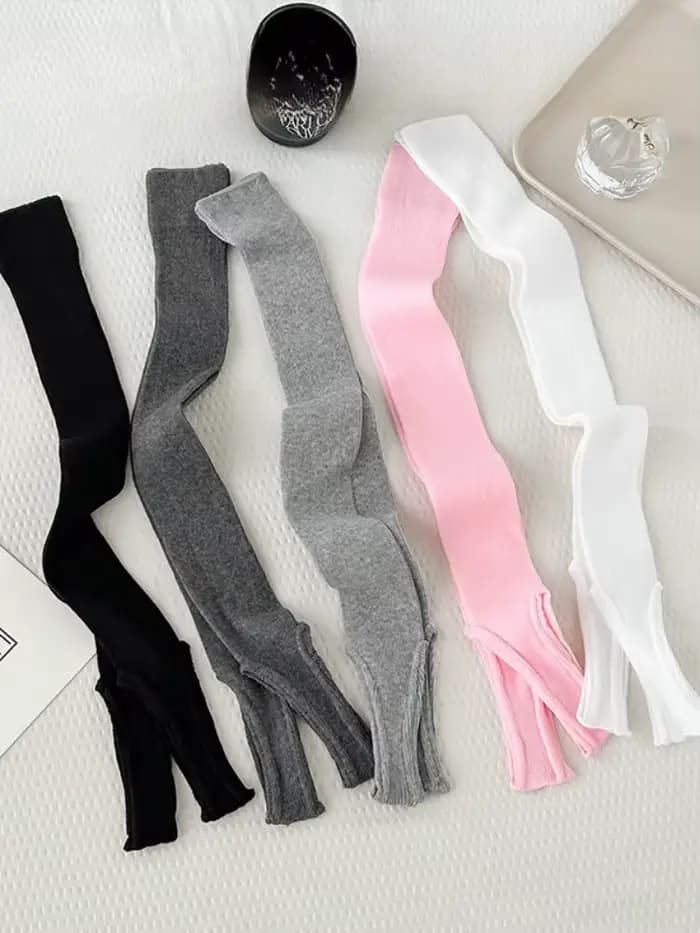 Chaussettes blanches pour femmes, chauffe-jambes en coton, chaussettes hautes d'été fines de Style Ballet, JK, couvre-jambes amples décontractés