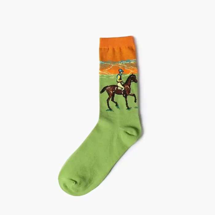 1 paire automne hiver rétro hommes chaussettes Couple