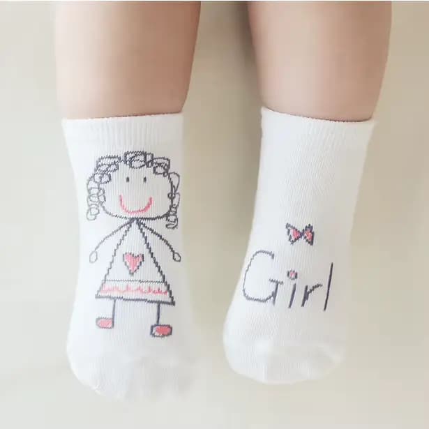 Chaussettes Asymétriques en Coton pour Nouveau-Né Garçon et Fille